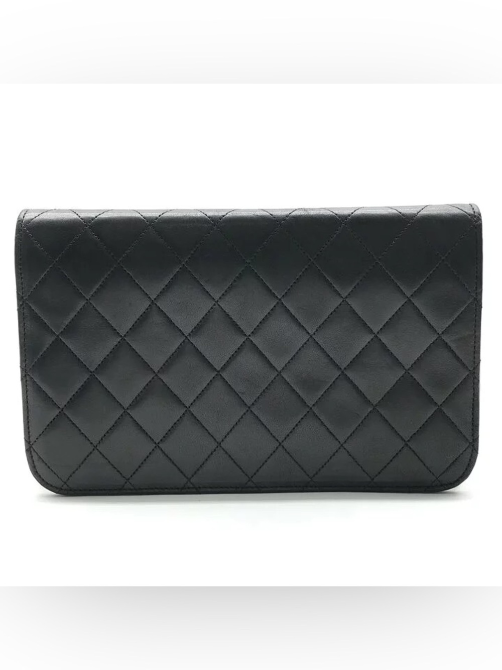 Authentic CHANEL 24k gold plated black lambskin classic flap shoulder bag - Picture 5 of 12